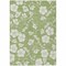 Homeroots 5' X 8' Artichoke Green And Ivory Floral Washable Indoor Outdoor Area Rug 599851 - alternate 7