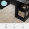 Martha Stewart Kayden Home Office Modular 2 Tier Bookshelf in Black NAN-FY-23042-SF-BK-MS - alternate 9