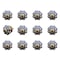 Homeroots Set of Twelve Blue White And Copper Floral Ceramic Drawer Pull Knobs, 12PK 321688 - alternate 6
