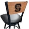 Holland Bar Stool Co 25" Blk Wrinkle North Carolina State Swivel Bar Stool, Engraved Back L03825BWMedMplANCarStBlkVinyl - alternate 1