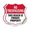 Signmission No Trespassing Shield Sign This Beach Is, 18 inch X 18 inch, Vinyl Decal, 2PK SHI-D-2PACK-18-417 - alternate 1
