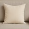 Homeroots 22" Cream Cotton Blend Throw Pillow Cover with Texture 608199 - alternate 1