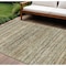 Homeroots 10' X 14' Beige Striped Washable Indoor Outdoor Area Rug 607955 - alternate 1