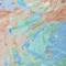 Homeroots 3' X 5' Coral Teal Blue And Mint Green Abstract Washable Indoor Outdoor Area Rug 618538 - alternate 8
