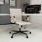 Leisuremod Harris Faux Leather Office Chair - Mid-Back Ergonomic Swivel Desk Chair, Iron Base HOBL19TL - alternate 8