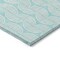 Homeroots 10' X 14' Aqua And Beige Ogee Washable Indoor Outdoor Area Rug 601613 - alternate 8