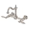 Kingston Brass Two-Handle Wall Mount Bridge Kitchen Faucet, Brushed Nickel KS1268AL - alternate 1