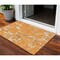 Homeroots 3' X 5' Orange Brown And Ivory Striped Washable Indoor Outdoor Area Rug 600912 - alternate 1