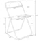 Leisuremod Lawrence Acrylic Folding Chair with Gold Metal Frame, Rose Pink, 2PK LFG19PK2 - alternate 8