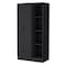 Homeroots 35" Black Drawer Combo Dresser 534925 - alternate 1