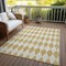 Homeroots 8' X 10' Gold And Light Brown Geometric Washable Indoor Outdoor Area Rug 577040 - alternate 7