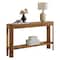 Alaterre Furniture Fluted Solid Wood Console Table 56 in Modern Entryway Table with Storage Shelf AFTBL-007 - alternate 7