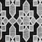 Homeroots 8' Black Gray And Ivory Round Quatrefoil Washable Indoor Outdoor Area Rug 583200 - alternate 7