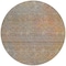 Homeroots 8' Gray Charcoal And Orange Round Abstract Washable Indoor Outdoor Area Rug 588926 - alternate 8