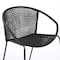 Homeroots Set of Two 25" Black Metal Outdoor Dining Chair, 2PK 490257 - alternate 5
