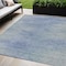 Homeroots 5' X 8' Denim Blue And Sky Blue Abstract Washable Indoor Outdoor Area Rug 587207 - alternate 1