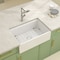 Wrightmaster 30" Apron-Front Single Bowl Ceramic Workstation Kitchen Sink w/ Cutting Board, Colander and Grids ZOR-AWS302010KSDS - alternate 8
