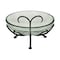Homeroots 13" Clear And Black Glass And Metal Round Decorative Bowl With Stand 635499 - alternate 4