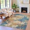 Homeroots 5' X 8' Teal Blue And Copper Abstract Washable Indoor Outdoor Area Rug 631976 - alternate 8