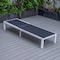 Leisuremod Marlin Patio Chaise Lounge Chair with White Aluminum Frame, Black MLW-77BL - alternate 10