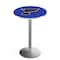 Holland Bar Stool Co 42" Stainless Steel St Louis Blues Pub Table, 36" dia. Top L214S4236STLBlu - alternate 1