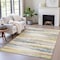 Homeroots 10' X 14' Gold Gray And Ivory Striped Washable Indoor Outdoor Area Rug 631412 - alternate 7