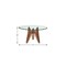 Homeroots 59" Clear And Brown Rounded Glass And Solid Manufactured Wood Pedestal Base Dining Table 487362 - alternate 4