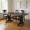 Homeroots 86" Charcoal Wood Trestle Base Oval Dining Table 631269 - alternate 9