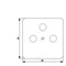 Siemens DELTA profil, Cover plate TV/RF/SAT 2 and 3 knockout holes titanium white 5TG1828-2 - alternate 2