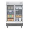 Koolmore 54" 2 Glass Door Commercial Reach-in Refrigerator Cooler with LED Lighting - 47 cu. Ft RIR-2D-GD - alternate 1