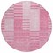 Homeroots 8' Pink And Blush Round Striped Washable Indoor Outdoor Area Rug 581661 - alternate 8