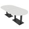 Skutchi Designs Racetrack Conference Table With Power Unit, 48 in W, 96 in L, White HAR-RAC-48X96-DOU.BK-WA7976-NA - alternate 1