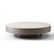 Homeroots 41" White and Gray Ceramic Tile and Wood Round Pedestal Coffee Table 714509 - alternate 1