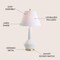 Jonathan Y Copenhagen 29" Ceramic/Metal LED Table Lamp, White/Brass JYL6207B - alternate 6