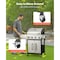 Vevor 4-Burner Propane Gas Grill w/ Side Burner Outdoor BBQ Grill Carbon Steel EQC64BACJB2X - alternate 7