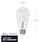 Bulbrite 8.5 Watt Dimmable Clear ST18 LED Light Bulbs with Medium E26 Base, 2 PK 861422 - alternate 3