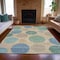 Homeroots 8' X 10' Teal Blue Ivory And Pale Aqua Geometric Washable Indoor Outdoor Area Rug 630594 - alternate 7