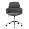 Homeroots Dark Gray and Silver Aluminum and Fabric Adjustable Swivel Rolling Conference Office Chair 544973 - alternate 9