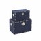 Homeroots Set of Two Blue Solid Wood Box With Lid, 2PK 489399 - alternate 6
