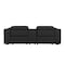 Homeroots 93in Black and Silver Italian Leather Power Reclining Loveseat With Storage 720570 - alternate 9