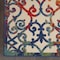 Homeroots 8' X 11' Ivory Blue Orange And Green Trellis Indoor Outdoor Area Rug 546793 - alternate 5