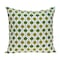 Homeroots 20" Green and White Ogee Cotton Throw Pillow With Embroidery 529334 - alternate 5