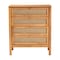 Baxton Studio Jenn Golden Brown Wood Japandi 4-Drawer Chest with Distressed-Finished Rattan 253-13947-ZORO - alternate 8