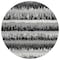 Homeroots 8' Black Gray And Ivory Round Striped Washable Indoor Outdoor Area Rug 598318 - alternate 7