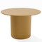 Homeroots 46" Brown Solid Wood Pedestal Base Round Top Dining Table 720970 - alternate 1