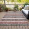 Homeroots 3' X 5' Burgundy And Silver Striped Washable Indoor Outdoor Area Rug 632203 - alternate 7