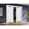 Sartodoors Sliding Closet Double Bi-fold Doors, Lucia 2661 White Silk, Sturdy Tracks Moldings Trims Hardware LUCIA2661DBF-BEM-72 x 84 (4* 18x84) - alternate 5