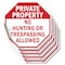 Signmission Private Property No Hunting or Tres, 4 inch X 4 inch, Vinyl Decal, 5PK OC-D-5PACK-4-153 - alternate 1