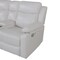 Homeroots Off White Faux Leather Reclining Curved Six Piece Sectional With LED And Console 643711 - alternate 9