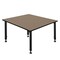 Regency Square Kee Height Adjustable Classroom Activity Table, 48 in W, 48 in L, Noble Oak TB4848NOAPBK - alternate 4